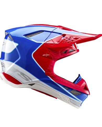 CASCO ALPINESTARS SUPERTECH S-M10 AEON BRIGHT RED/BLUE GLOSSY EC2206