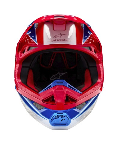 CASCO ALPINESTARS SUPERTECH S-M10 AEON BRIGHT RED/BLUE GLOSSY EC2206
