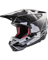 CASCO ALPINESTARS S-M5 ROVER 2 BLACK/SILVER GLOSSY ECE2206