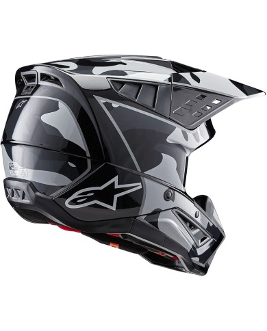 CASCO ALPINESTARS S-M5 ROVER 2 BLACK/SILVER GLOSSY ECE2206