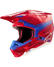 CASCO ALPINESTARS S-M5 ACTION 2 BRIGHT RED/BLUE GLOSSY ECE2206