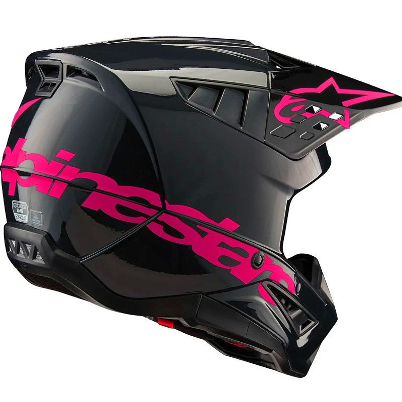 CASCO ALPINESTARS S-M5 CORP BLACK/DIVA PINK GLOSSY ECE2206