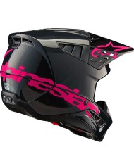 CASCO ALPINESTARS S-M5 CORP BLACK/DIVA PINK GLOSSY ECE2206