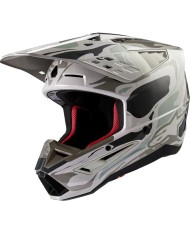 CASCO ALPINESTARS S-M5 MINERAL WARM GRAY/CELADON GREN GLOSSY ECE2206