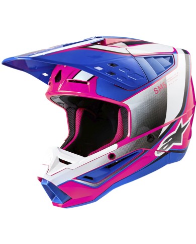 CASCO ALPINESTARS S-M5 SAIL WHITE/DIVA PINK/ENAMEL BLUE ECE2206