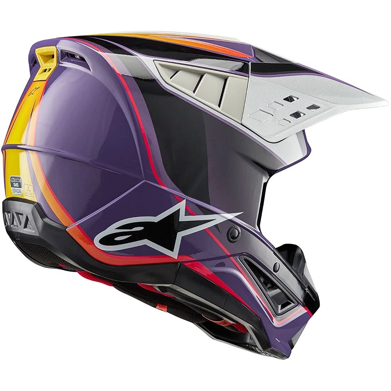 CASCO ALPINESTARS S-M5 SAIL VIOLET/BLACK/SILVER GLOSSY ECE2206
