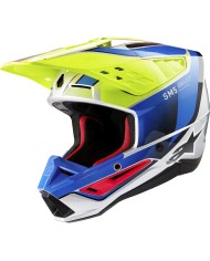 CASCO ALPINESTARS S-M5 SAIL YELLOW FLUO/ENAMEL BLUE ECE2206