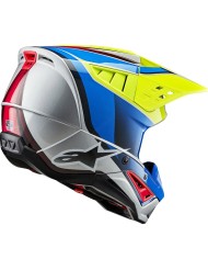 CASCO ALPINESTARS S-M5 SAIL YELLOW FLUO/ENAMEL BLUE ECE2206