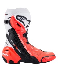 BOTAS ALPINESTARS SUPERTECH R VENTED BLACK/WHITE/RED FLUO