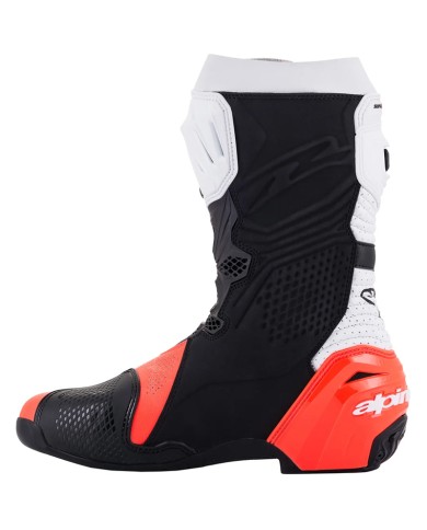 BOTAS ALPINESTARS SUPERTECH R VENTED BLACK/WHITE/RED FLUO