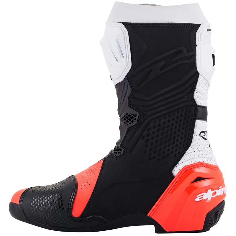 BOTAS ALPINESTARS SUPERTECH R VENTED BLACK/WHITE/RED FLUO