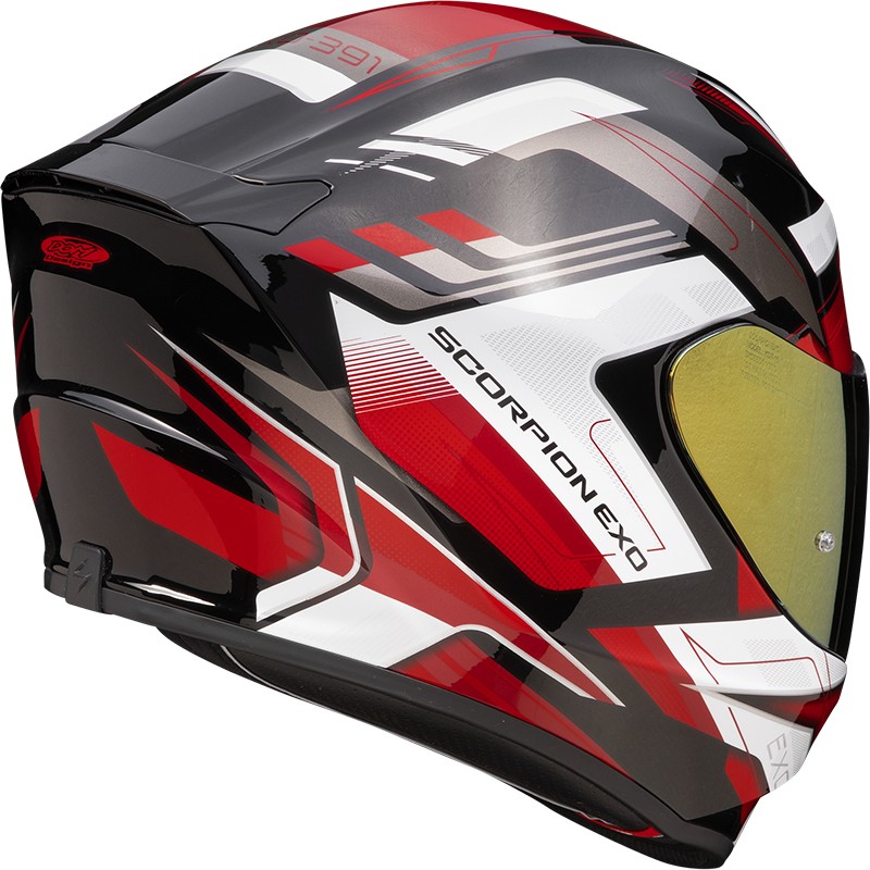 CASCO SCORPION EXO-391 CAPTOR BLACK-RED