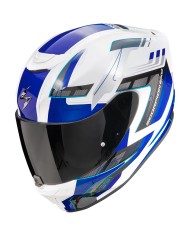 CASCO SCORPION EXO-391 CAPTOR MATT WHITE-BLUE