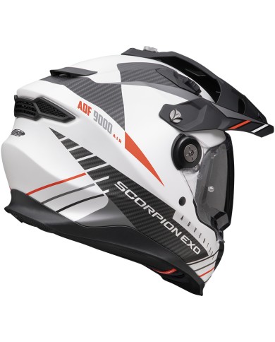 CASCO SCORPION ADF-9000 AIR FEAT MATT WHITE-BLACK-RED