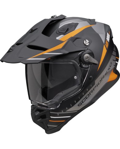 CASCO SCORPION ADF-9000 AIR FEAT MATT BLACK-SILVER-ORANGE