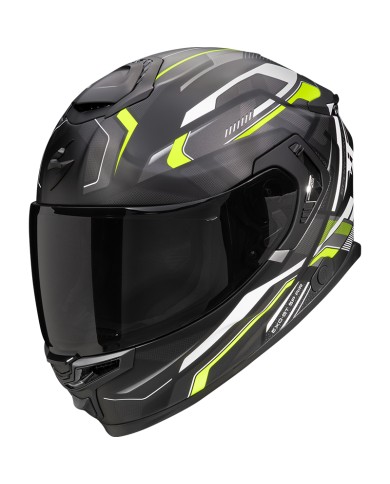 CASCO SCORPION EXO-GT SP AIR AUGUSTA MATT-BLACK/GREY/NEON-YELLOW