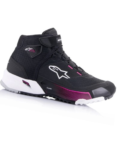 ZAPATILLAS ALPINESTARS CR-X DRYSTAR WOMAN BLACK/WHITE/DIVA PINK