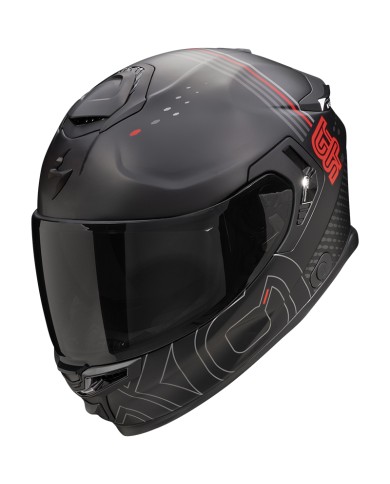 CASCO SCORPION EXO-GT SP AIR TECHLANE MATT-BLACK/GREY/RED