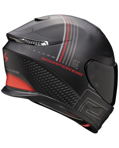 CASCO SCORPION EXO-GT SP AIR TECHLANE MATT-BLACK/GREY/RED