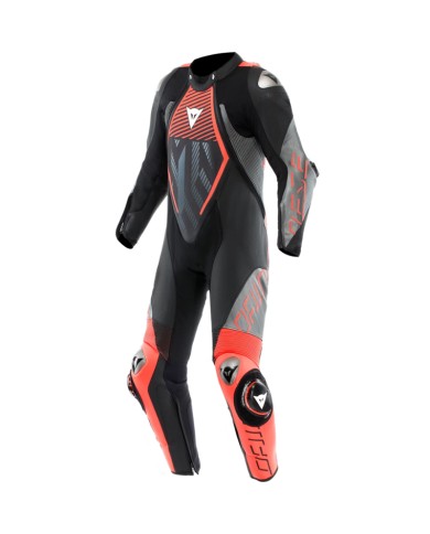MONO DAINESE AUDAX D-ZIP PROFESIONAL NEGRO/ROJO-FLUOR/BLANCO