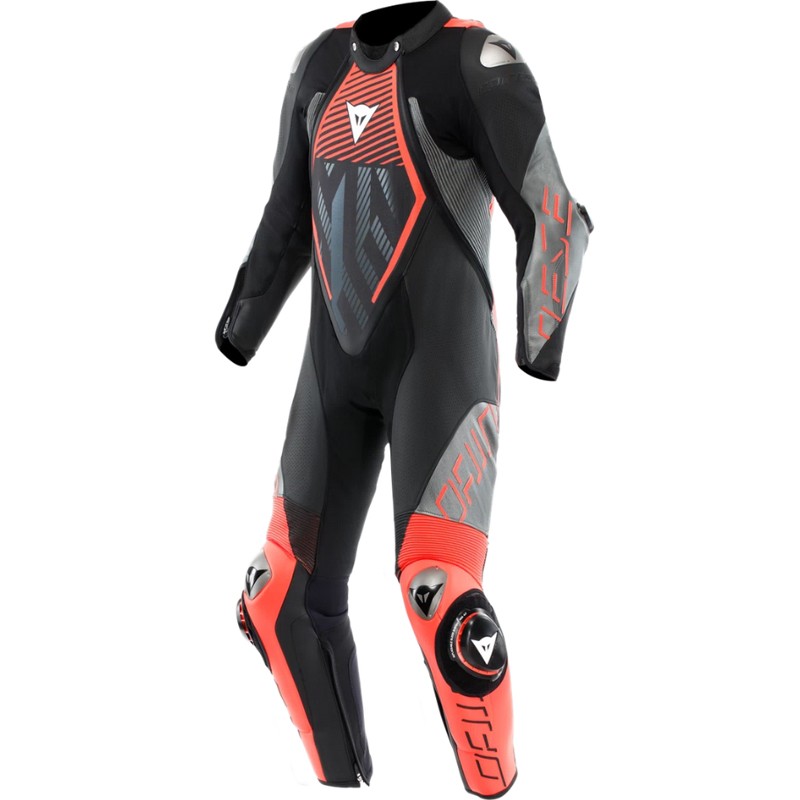 MONO DAINESE AUDAX D-ZIP PROFESIONAL NEGRO/ROJO-FLUOR/BLANCO