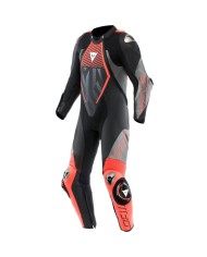 MONO DAINESE AUDAX D-ZIP PROFESIONAL NEGRO/ROJO-FLUOR/BLANCO