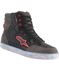 ZAPATILLAS ALPINESTARS J-6 WATERPROOF CANVAS BLACK/ANTHRACITE/LIGHT BLUE