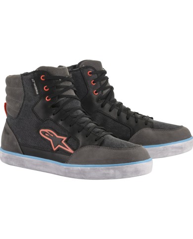 ZAPATILLAS ALPINESTARS J-6 WATERPROOF CANVAS BLACK/ANTHRACITE/LIGHT BLUE