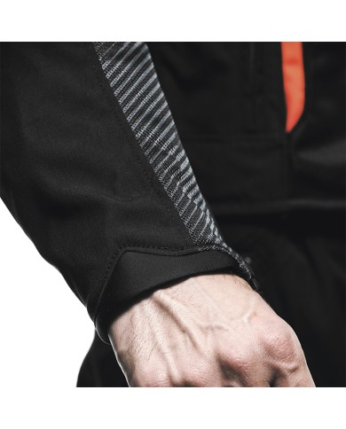 CHAQUETA DAINESE AIR-FRAME 3 TEX NEGRO/ROJO-FLUOR