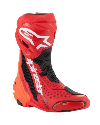 BOTAS ALPINESTARS SUPERTECH R VENTED BRIGHT RED/RED FLUO