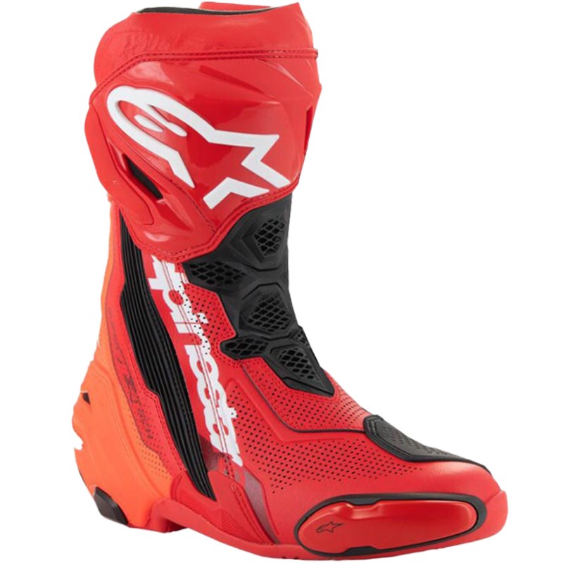 BOTAS ALPINESTARS SUPERTECH R VENTED BRIGHT RED/RED FLUO