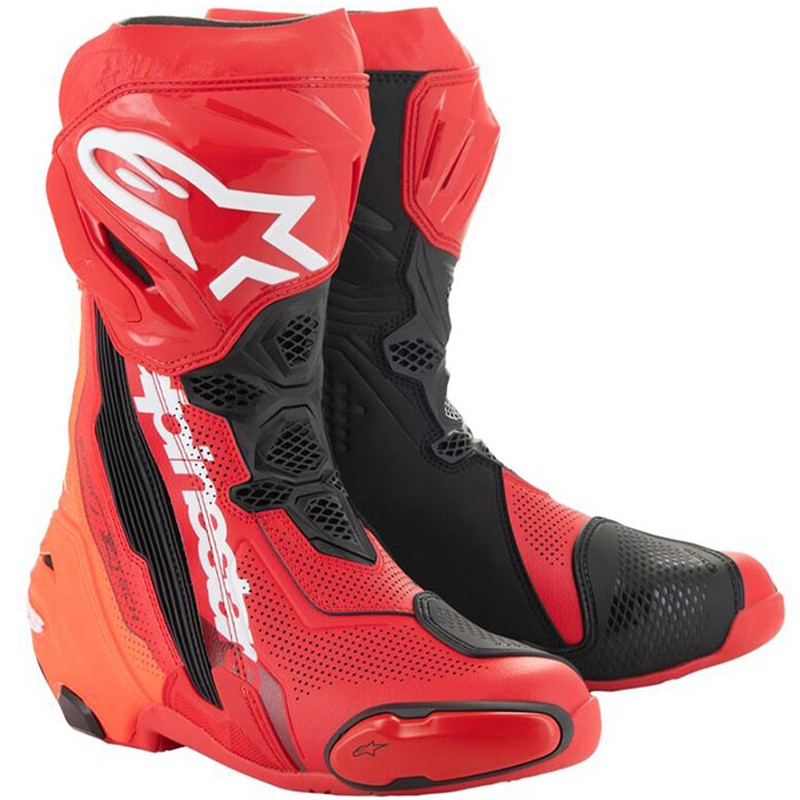 BOTAS ALPINESTARS SUPERTECH R VENTED BRIGHT RED/RED FLUO