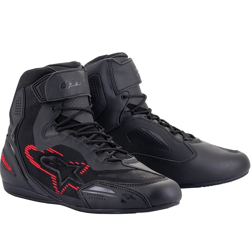 ZAPATILLAS ALPINESTARS FASTER-3 RIDEKNIT BLACK/DARK GRAY/BRIGHT RED