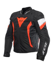CHAQUETA DAINESE AVRO 5 TEX NEGRO/ROJO-FLUOR/BLANCO