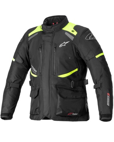 CHAQUETA ALPINESTARS ANDES V3 DRYSTAR BLACK/YELLOW FLUO