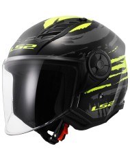 CASCO LS2 AIRFLOW II BRUSH NEGRO/AMARILLO FLUOR
