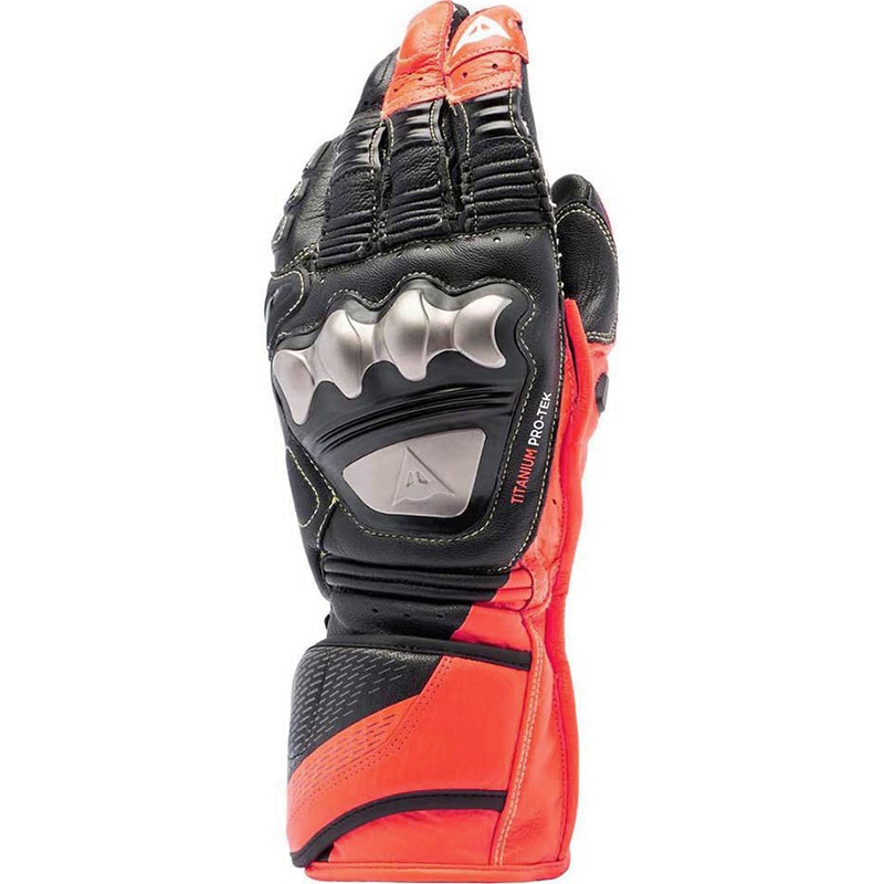 GUANTES DAINESE FULL METAL 7 NEGRO/ROJO-FLUOR