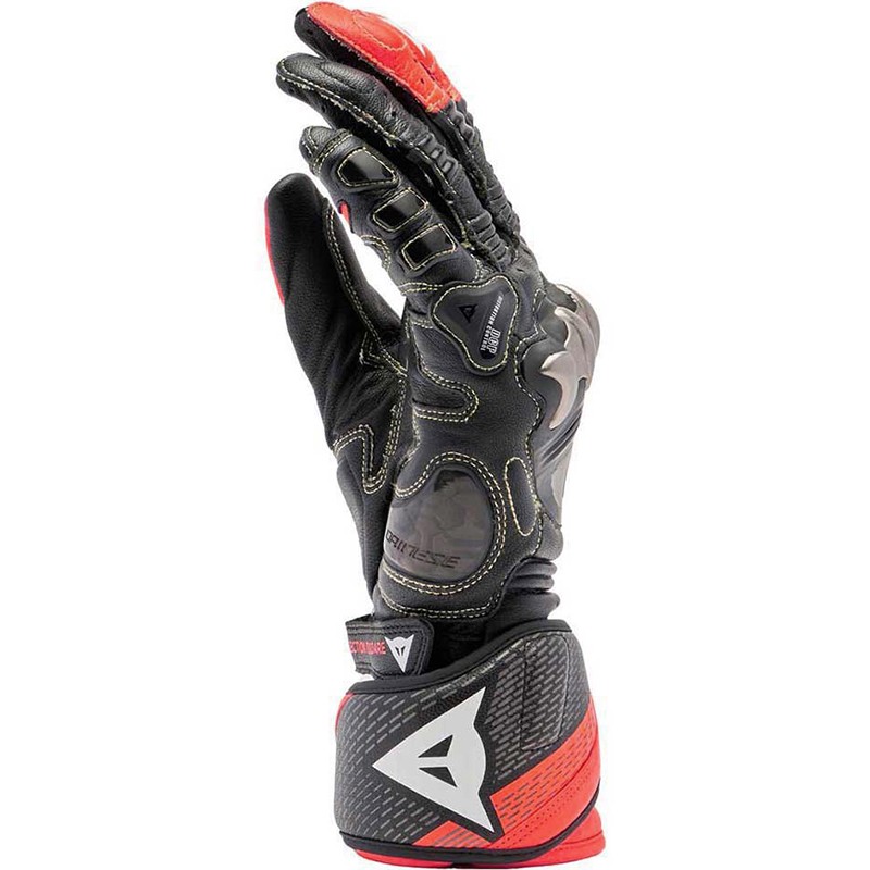 GUANTES DAINESE FULL METAL 7 NEGRO/ROJO-FLUOR