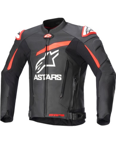 CHAQUETA ALPINESTARS GP PLUS V4 BLACK/RED FLUO/WHITE