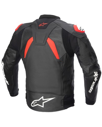 CHAQUETA ALPINESTARS GP PLUS V4 BLACK/RED FLUO/WHITE