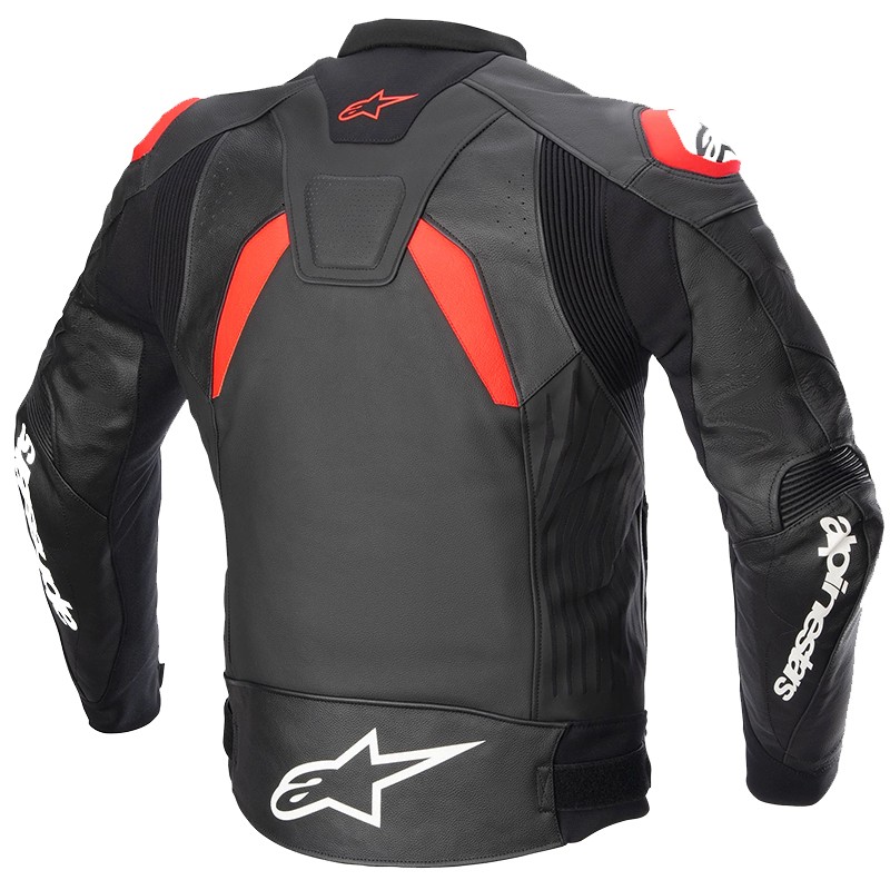 CHAQUETA ALPINESTARS GP PLUS V4 BLACK/RED FLUO/WHITE