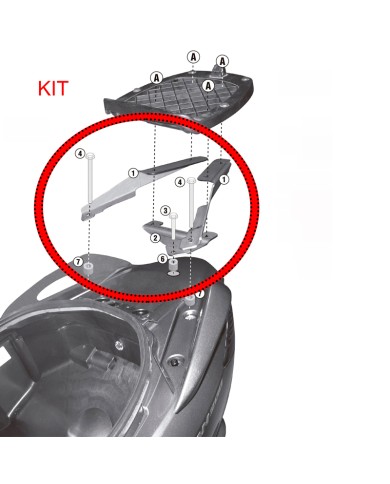 KIT DE FIJACIÓN POSTERIOR GIVI SR1166 HONDA FORZA-125
