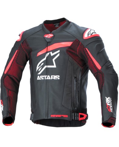 CHAQUETA ALPINESTARS GP PLUS R V4 RIDEKNIT BLACK/RED FLUO/WHITE