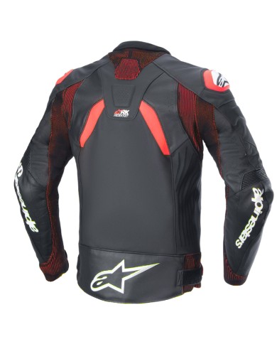 CHAQUETA ALPINESTARS GP PLUS R V4 RIDEKNIT BLACK/RED FLUO/WHITE