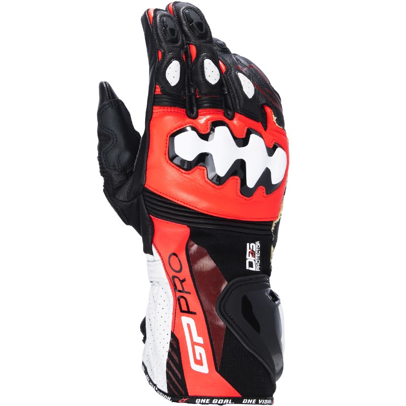 GUANTES ALPINESTARS GP PRO R4 BLACK/RED FLUO/WHITE