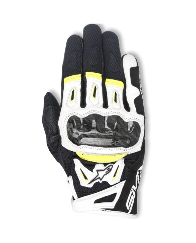 GUANTES ALPINESTARS SMX-2 AIR CARBON V2 BLACK/WHITE/YELLOW FLUO