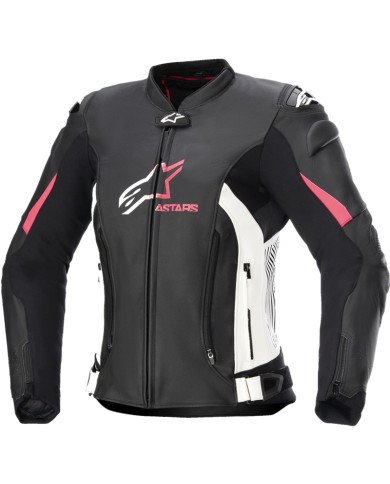 CHAQUETA ALPINESTARS STELLA GP PLUS V4 LADY BLACK/WHITE/DIVA PINK