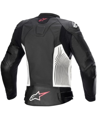CHAQUETA ALPINESTARS STELLA GP PLUS V4 LADY BLACK/WHITE/DIVA PINK