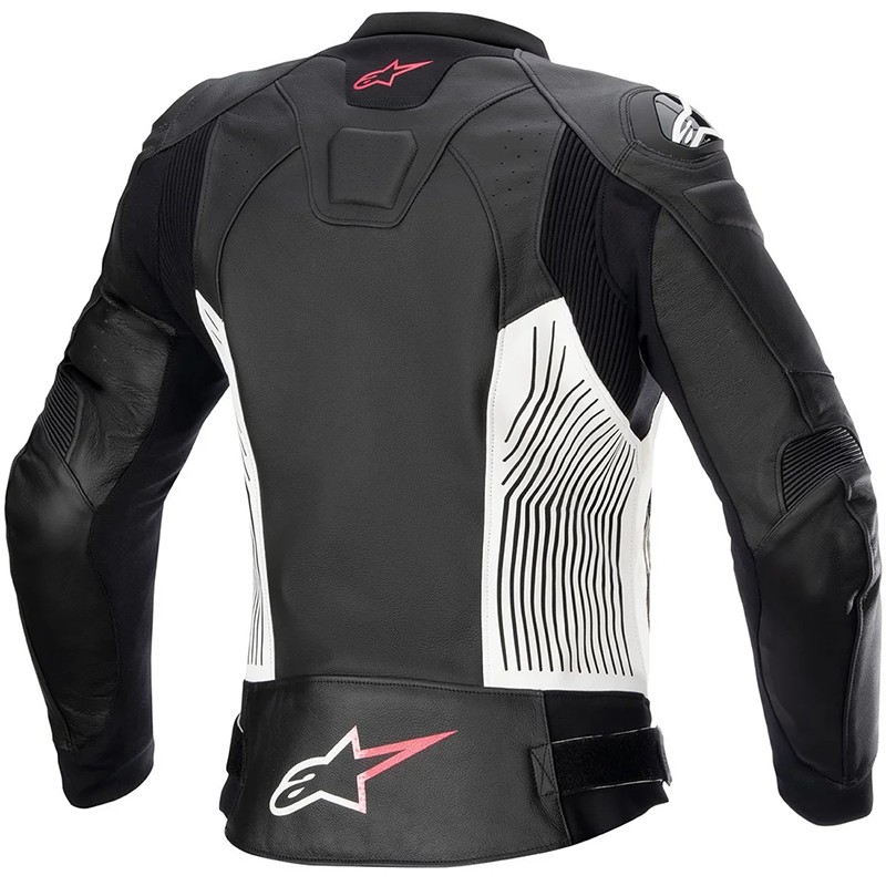 CHAQUETA ALPINESTARS STELLA GP PLUS V4 LADY BLACK/WHITE/DIVA PINK