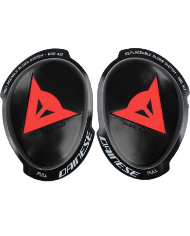 DESLIZADERAS DAINESE KNEE SLIDER RSS 4.0 FULL KIT BLACK/RED FLUO